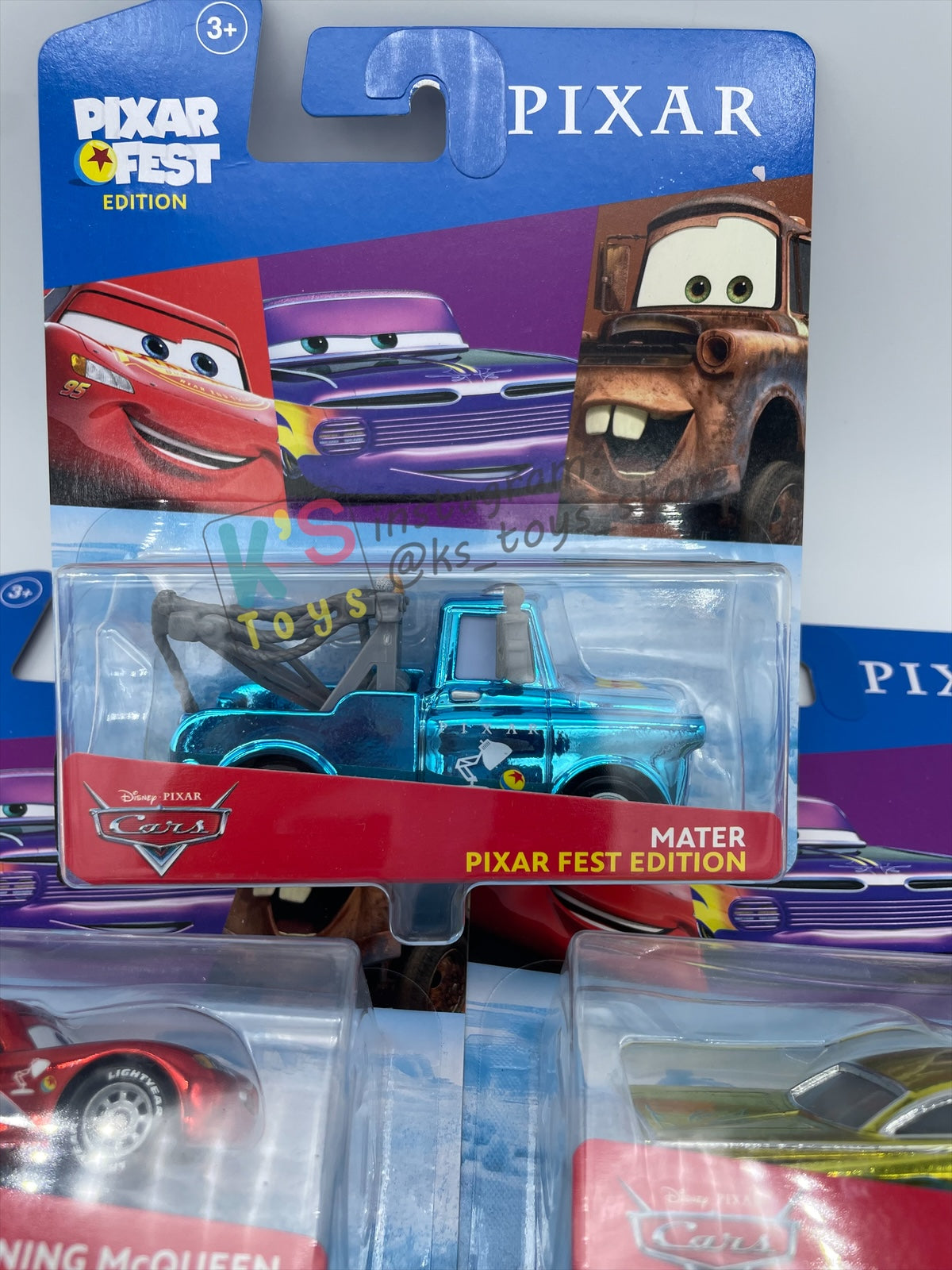 Complete Set of Pixar Fest Series Disney Pixar Cars by Mattel 1:55 - LIGHTNING MCQUEEN, RAMONE, LUIGI GUIDO, SALLY, AND MATER - BNIP