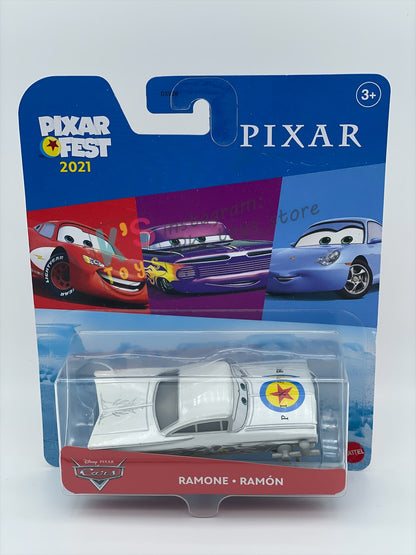 Complete Set of Pixar Fest Series Disney Pixar Cars by Mattel 1:55 - LIGHTNING MCQUEEN, RAMONE, LUIGI GUIDO, SALLY, AND MATER - BNIP
