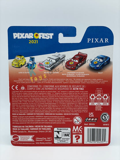 Complete Set of Pixar Fest Series Disney Pixar Cars by Mattel 1:55 - LIGHTNING MCQUEEN, RAMONE, LUIGI GUIDO, SALLY, AND MATER - BNIP