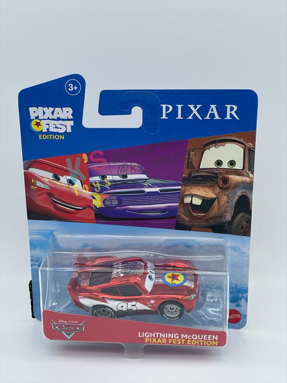 Complete Set of Pixar Fest Series Disney Pixar Cars by Mattel 1:55 - LIGHTNING MCQUEEN, RAMONE, LUIGI GUIDO, SALLY, AND MATER - BNIP