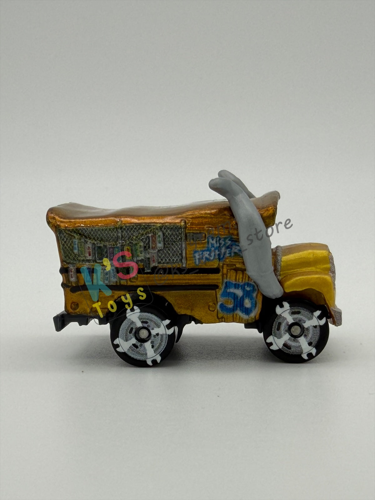 Loose Mini Racers Pixar Disney Cars, METALLIC MISS FRITTER - Mint / Near Mint Condition