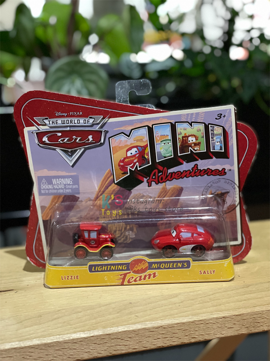 Mini Adventures Special Holiday 2 pack, Disney Pixar Cars - Lizzie and Sally - Lightning McQueen Team - BNIP