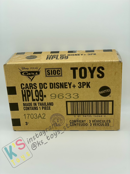 Gift Set Disney Pixar Cars 1:55 - 3-Pack Ivy, Road Trip Lightning McQueen, and Road Trip Mater - BNIP