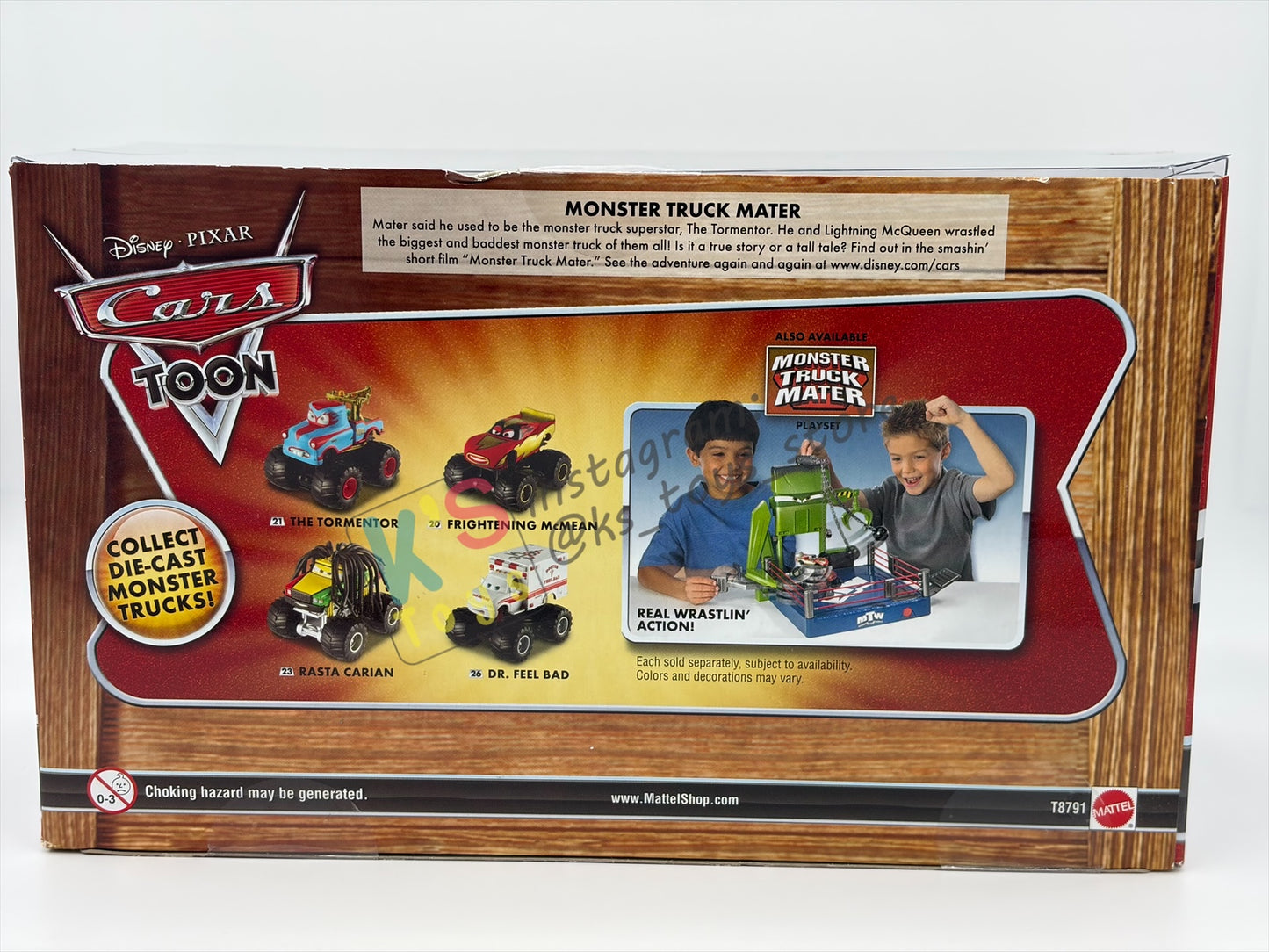GIFT SET DISNEY PIXAR CARS BY MATTEL, "MONSTER TRUCKS MATER 3 PACK FRIGHTENING MCMEAN, THE TORMENTOR AND DR. FEEL BAD" CARS TOON SERIES - BNIB