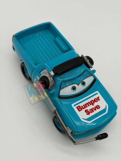 PRE-OWNED / LOOSE DISNEY PIXAR CARS 1:55 BY MATTEL - "BEN DOORDAN / BUMPER SAVE CREW CHIEF" CARS DINOCO 400 - GOOD CONDITION