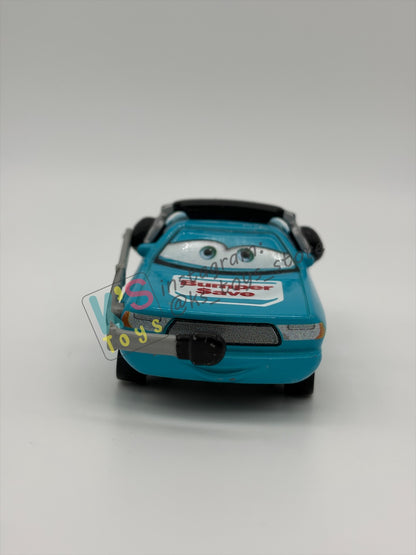 PRE-OWNED / LOOSE DISNEY PIXAR CARS 1:55 BY MATTEL - "BEN DOORDAN / BUMPER SAVE CREW CHIEF" CARS DINOCO 400 - GOOD CONDITION