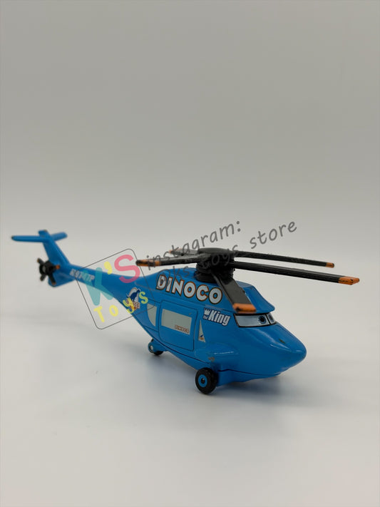 PRE-OWNED / LOOSE DISNEY PIXAR CARS - "DINOCO HELICOPTER ROTOR TURBOSKY" DELUXE SIZE, DINOCO DAYDREAM SERIES - PLAYED CONDITION - READ DESCRIPTION!!!!!!