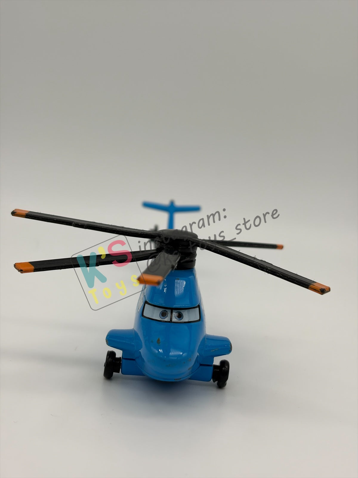 PRE-OWNED / LOOSE DISNEY PIXAR CARS - "DINOCO HELICOPTER ROTOR TURBOSKY" DELUXE SIZE, DINOCO DAYDREAM SERIES - PLAYED CONDITION - READ DESCRIPTION!!!!!!