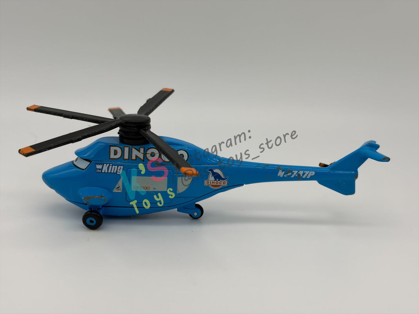 PRE-OWNED / LOOSE DISNEY PIXAR CARS - "DINOCO HELICOPTER ROTOR TURBOSKY" DELUXE SIZE, DINOCO DAYDREAM SERIES - PLAYED CONDITION - READ DESCRIPTION!!!!!!