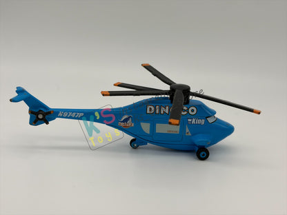 PRE-OWNED / LOOSE DISNEY PIXAR CARS - "DINOCO HELICOPTER ROTOR TURBOSKY" DELUXE SIZE, DINOCO DAYDREAM SERIES - PLAYED CONDITION - READ DESCRIPTION!!!!!!
