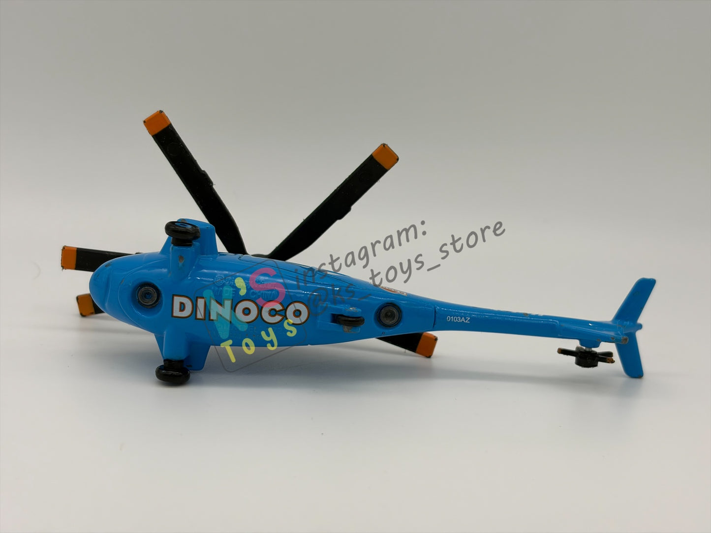 PRE-OWNED / LOOSE DISNEY PIXAR CARS - "DINOCO HELICOPTER ROTOR TURBOSKY" DELUXE SIZE, DINOCO DAYDREAM SERIES - PLAYED CONDITION - READ DESCRIPTION!!!!!!
