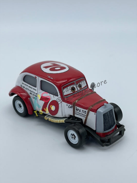 PRE-OWNED / LOOSE DISNEY PIXAR CARS - “DUKE COULTERS" - CARS 3 DOC'S RACING DAYS SERIES - GOOD CONDITION