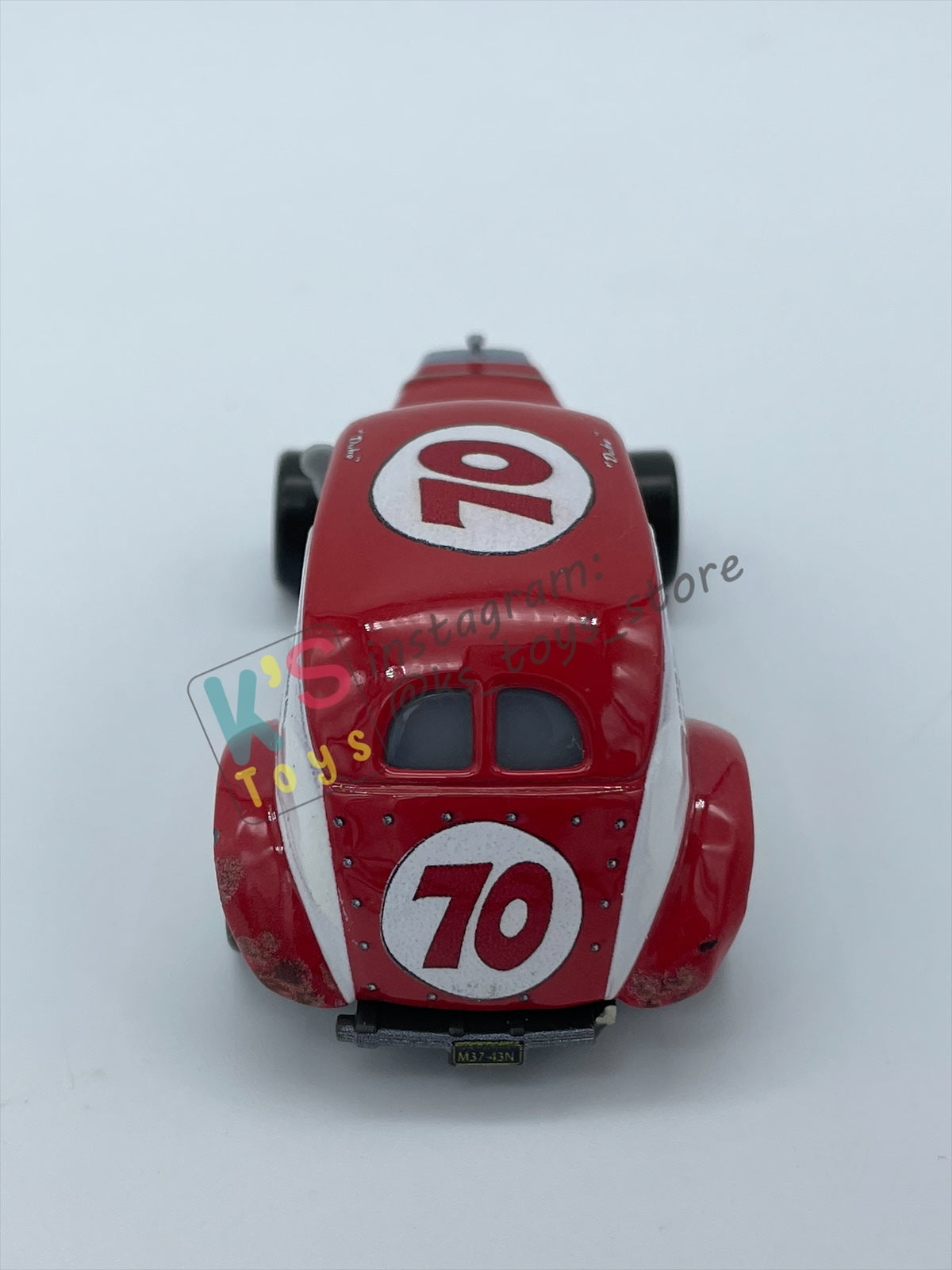 PRE-OWNED / LOOSE DISNEY PIXAR CARS - “DUKE COULTERS" - CARS 3 DOC'S RACING DAYS SERIES - GOOD CONDITION