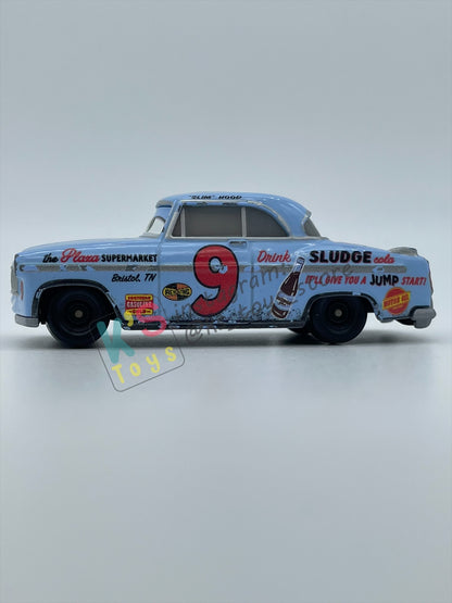 PRE-OWNED / LOOSE DISNEY PIXAR CARS - “SLIM” HOOD - CARS 3 DOC'S RACING DAYS SERIES - PLAYED CONDITION
