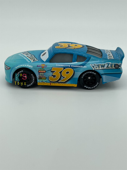 PRE-OWNED / LOOSE DISNEY PIXAR CARS - #39 VIEW ZEEN BUCK BEARINGLY CARS 3 - EXCELLENT CONDITION