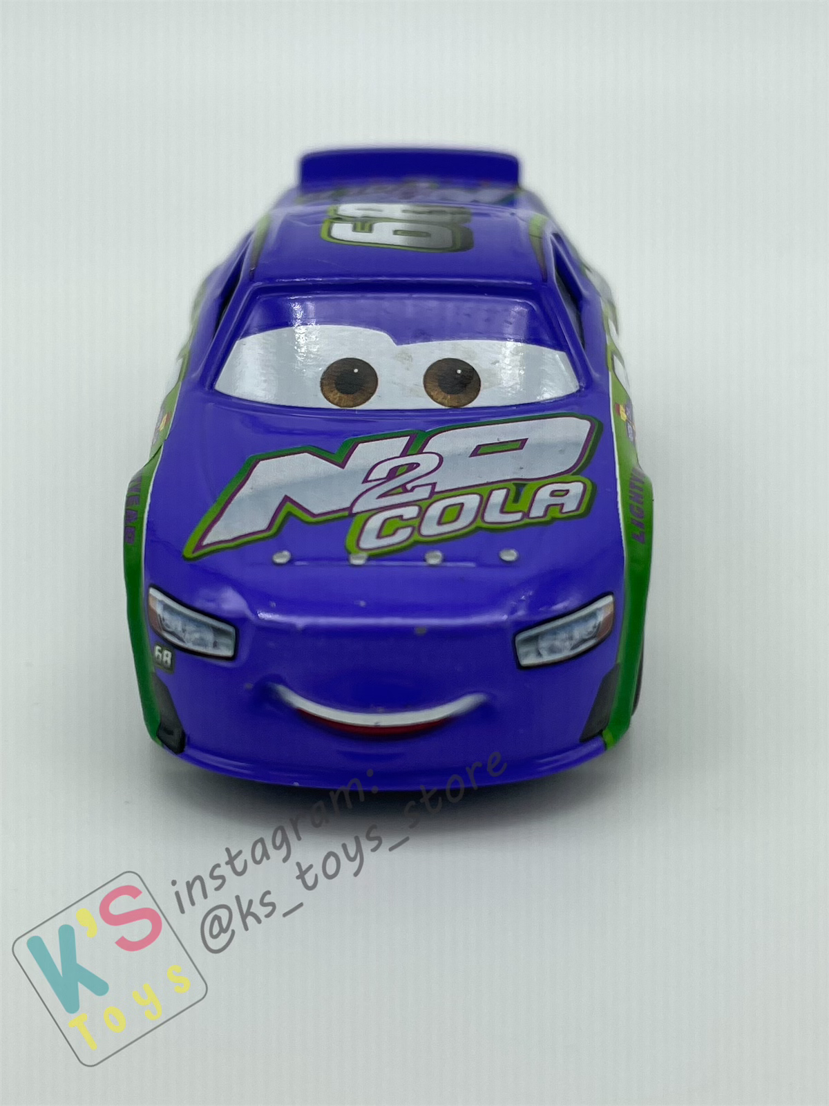 PRE-OWNED / LOOSE DISNEY PIXAR CARS - #68 NO 2 COLA PARKER BRAKESTON CARS 3 - EXCELLENT CONDITION