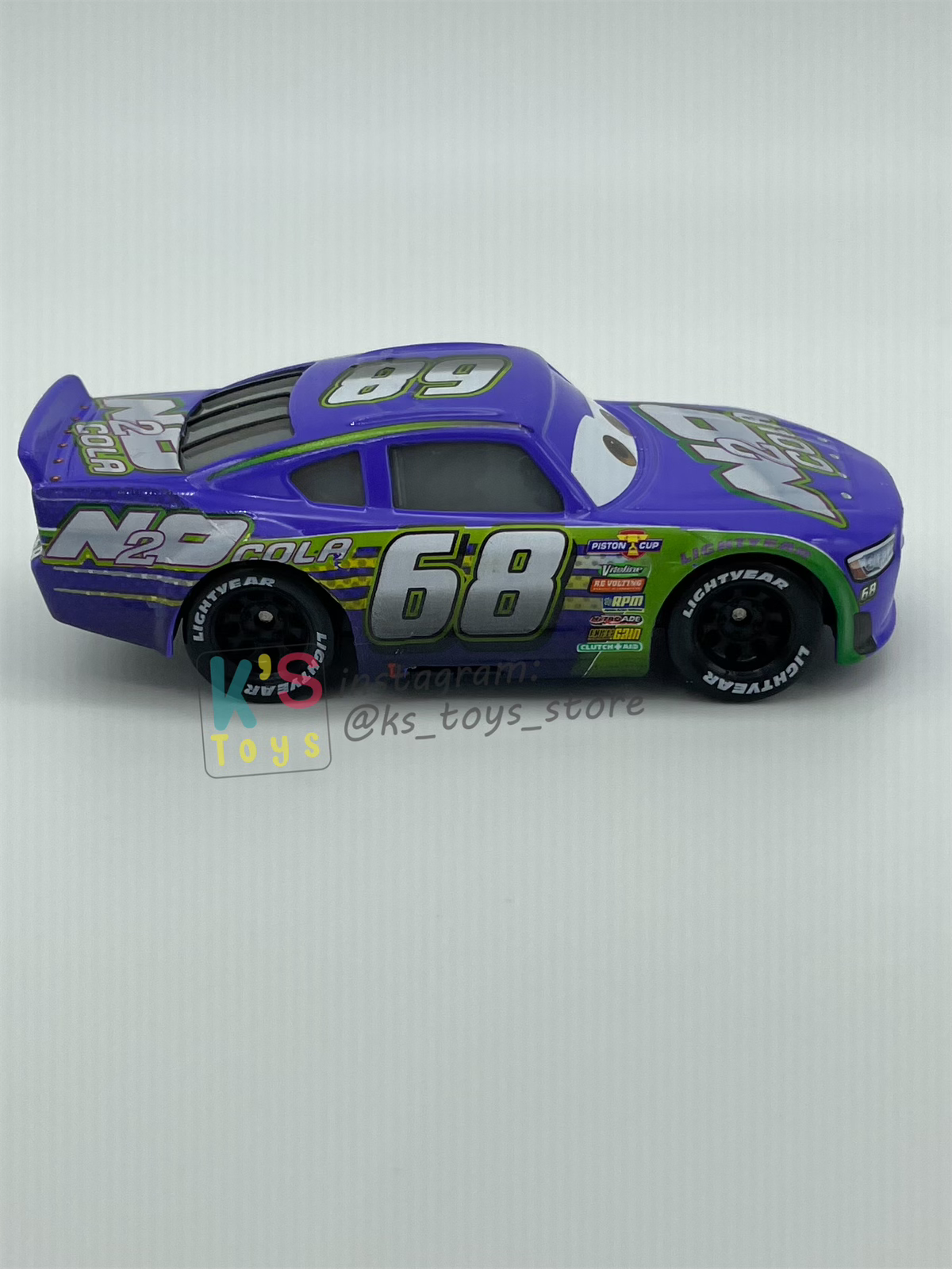 PRE-OWNED / LOOSE DISNEY PIXAR CARS - #68 NO 2 COLA PARKER BRAKESTON CARS 3 - EXCELLENT CONDITION