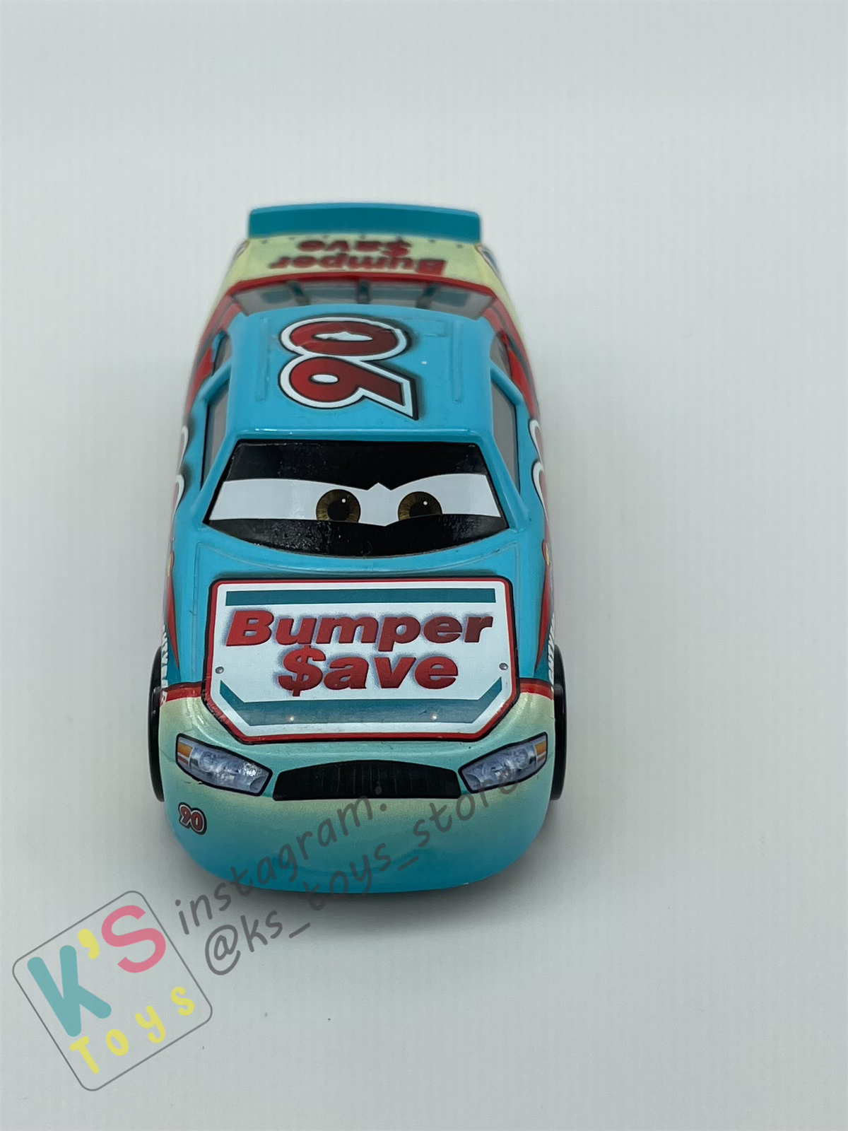 PRE-OWNED / LOOSE DISNEY PIXAR CARS - Bumper Save #90 Ponchy Wipeout Cars 3 - Excellent Condition