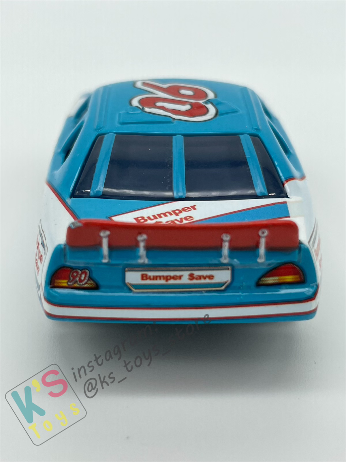 PRE-OWNED / LOOSE DISNEY PIXAR CARS - Bumper Save #90 Ponchy Wipeout Dinoco 400 - Good Condition