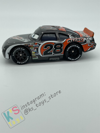 PRE-OWNED / LOOSE DISNEY PIXAR CARS - Nitroade #28 - Aiken Axler - Piston Cup