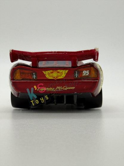 PRE-OWNED / LOOSE DISNEY PIXAR CARS BY MATTEL - "NEON METALLIC DECO LIGHNTING MCQUEEN" - NEON RACERS SERIES - PLAYED WITH GOOD CONDITION - READ DESCRIPTION!!!!!!!!!!!