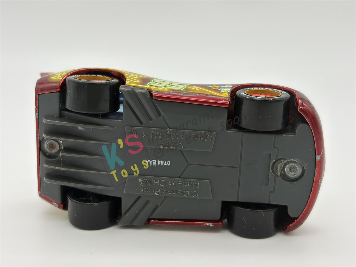 PRE-OWNED / LOOSE DISNEY PIXAR CARS BY MATTEL - "NEON METALLIC DECO LIGHNTING MCQUEEN" - NEON RACERS SERIES - PLAYED WITH GOOD CONDITION - READ DESCRIPTION!!!!!!!!!!!
