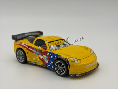 PRE-OWNED / LOOSE DISNEY PIXAR CARS BY MATTEL - "JEFF GORVETTE" - CARS 2 SERIES - PLAYED CONDITION - READ DESCRIPTION!!!!!!!!!!!