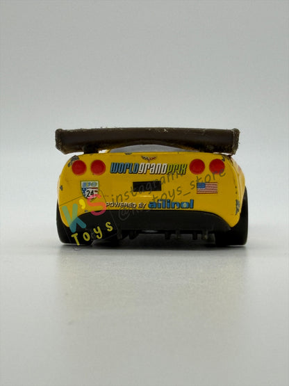 PRE-OWNED / LOOSE DISNEY PIXAR CARS BY MATTEL - "JEFF GORVETTE" - CARS 2 SERIES - PLAYED CONDITION - READ DESCRIPTION!!!!!!!!!!!