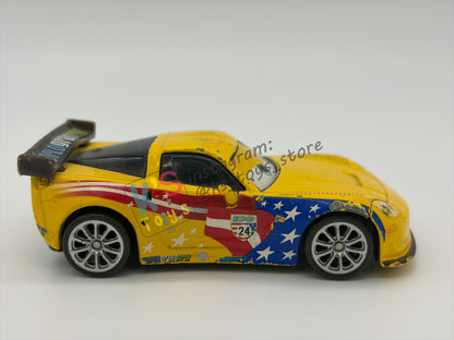 PRE-OWNED / LOOSE DISNEY PIXAR CARS BY MATTEL - "JEFF GORVETTE" - CARS 2 SERIES - PLAYED CONDITION - READ DESCRIPTION!!!!!!!!!!!