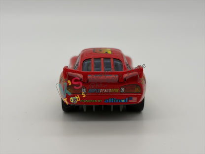 PRE-OWNED / LOOSE DISNEY PIXAR CARS - "LIGHTNING MCQUEEN RACING WHEELS UNIBODY VARIANT" CARS 2 WGP SERIES - NEAR MINT CONDITION - READ DESCRIPTION!!!!!!!!!!