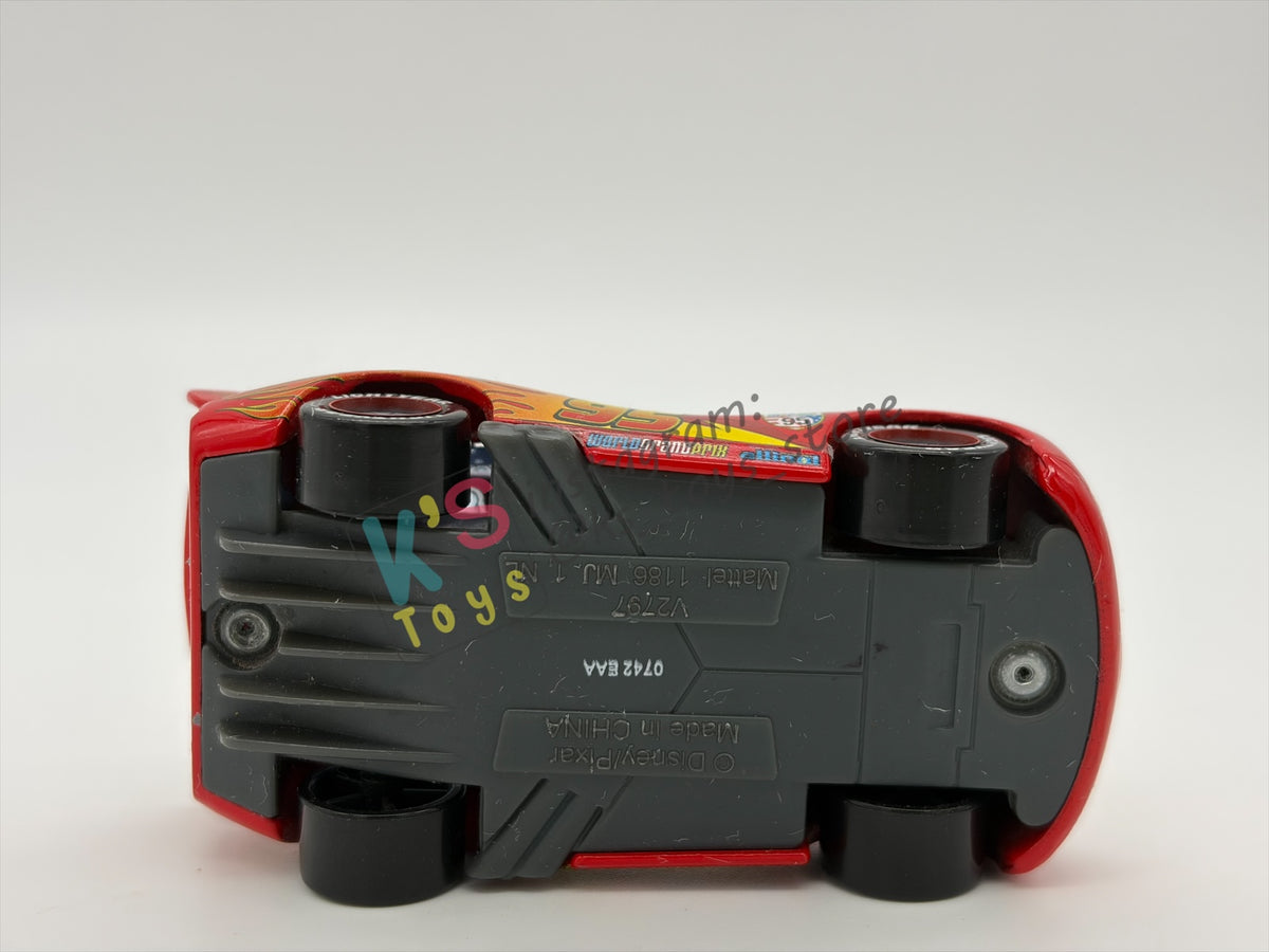 PRE-OWNED / LOOSE DISNEY PIXAR CARS - "LIGHTNING MCQUEEN RACING WHEELS UNIBODY VARIANT" CARS 2 WGP SERIES - NEAR MINT CONDITION - READ DESCRIPTION!!!!!!!!!!
