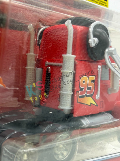 DELUXE DISNEY PIXAR CARS BY MATTEL "PIT CREW MEMBER MACK" 95 PIT CREW SERIES - BNIP