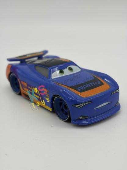 PRE-OWNED / LOOSE DISNEY PIXAR CARS 1:55 BY MATTEL - "BARRY DEPEDAL" CARS 3 NEXT GEN - NEAR MINT CONDITION