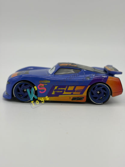 PRE-OWNED / LOOSE DISNEY PIXAR CARS 1:55 BY MATTEL - "BARRY DEPEDAL" CARS 3 NEXT GEN - NEAR MINT CONDITION