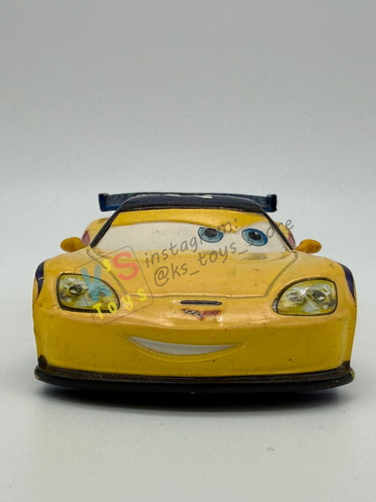 DISNEY STORE OF DISNEY PIXAR CARS 1:43 - CARNIVAL CUP JEFF GORVETTE - CARNIVAL CUP SERIES - PRE-OWNED IN NEAR MINT CONDITION