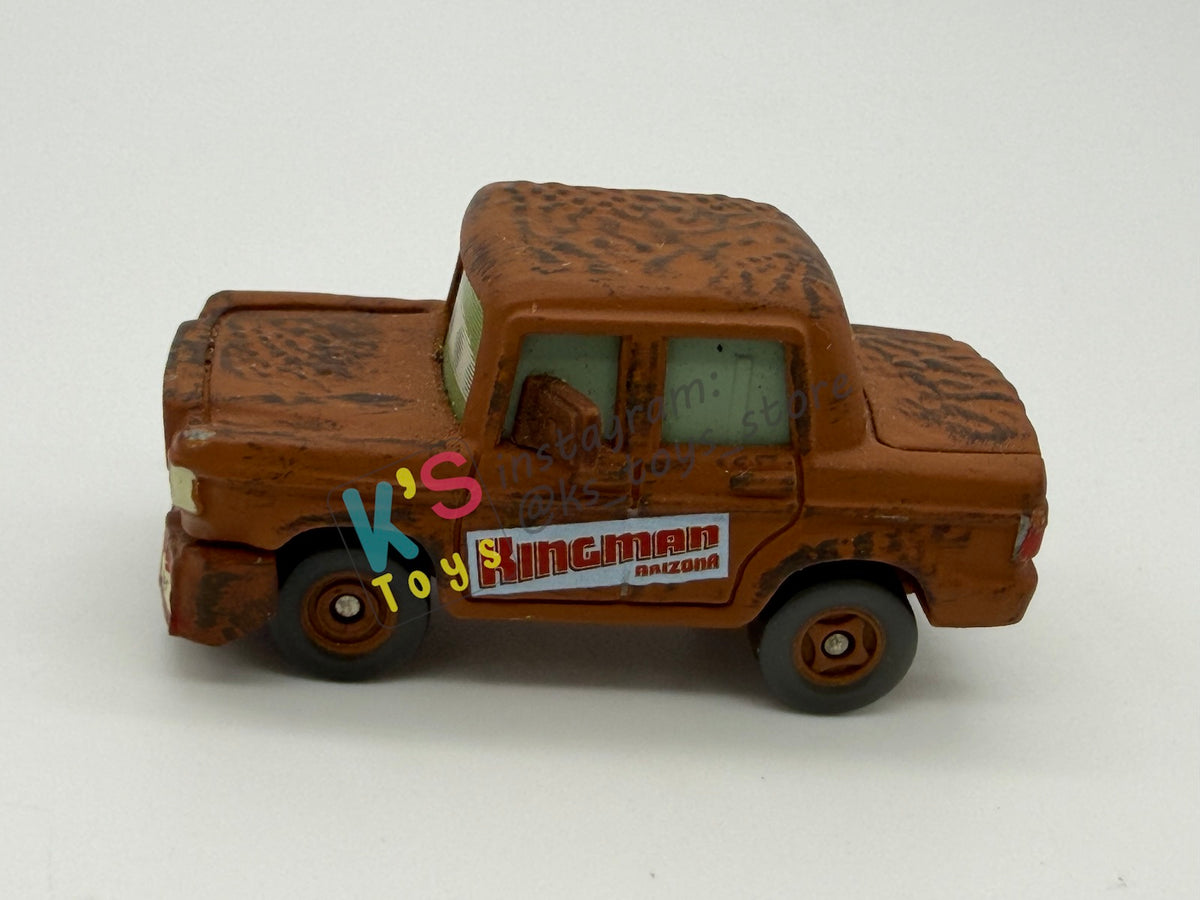 PRE-OWNED / LOOSE DISNEY PIXAR CARS 1:55 BY MATTEL - "FRED WITH FALLEN BUMPER (CHASE LENTICULAR)" CARS LENTICULAR EYES CHASE SERIES - NEAR MINT CONDITION