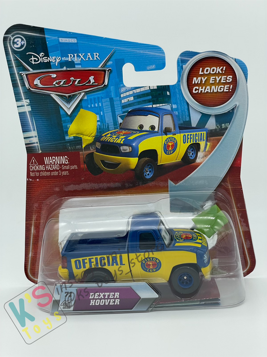 DISNEY PIXAR CARS BY MATTEL, DEXTER HOOVER - LENTICULAR EYES, CHASE - BNIP