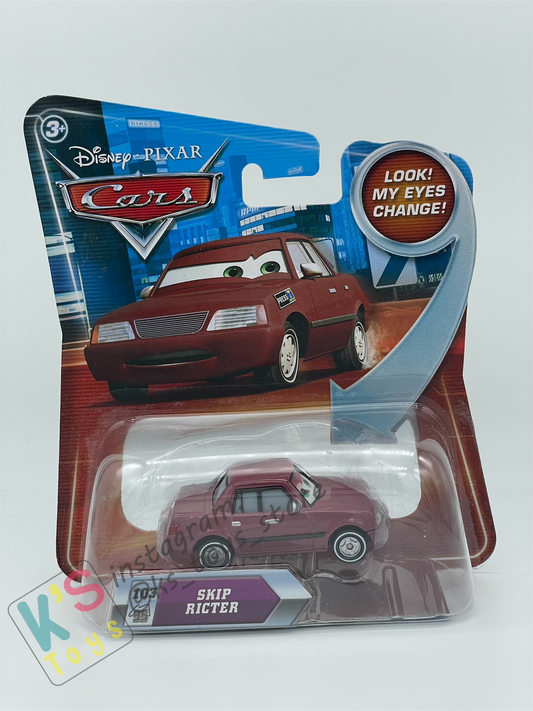 DISNEY PIXAR CARS BY MATTEL, SKIP RICTER - LENTICULAR EYES - BNIP