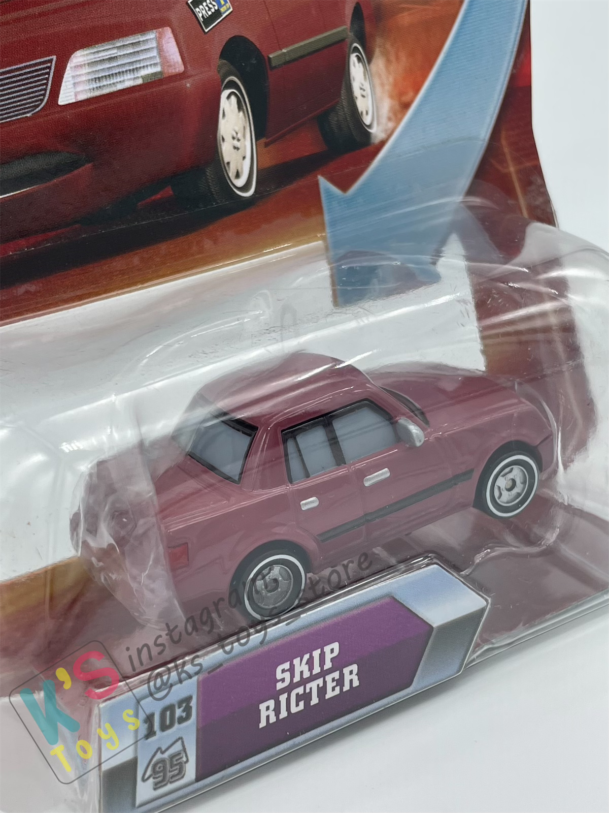 DISNEY PIXAR CARS BY MATTEL, SKIP RICTER - LENTICULAR EYES - BNIP