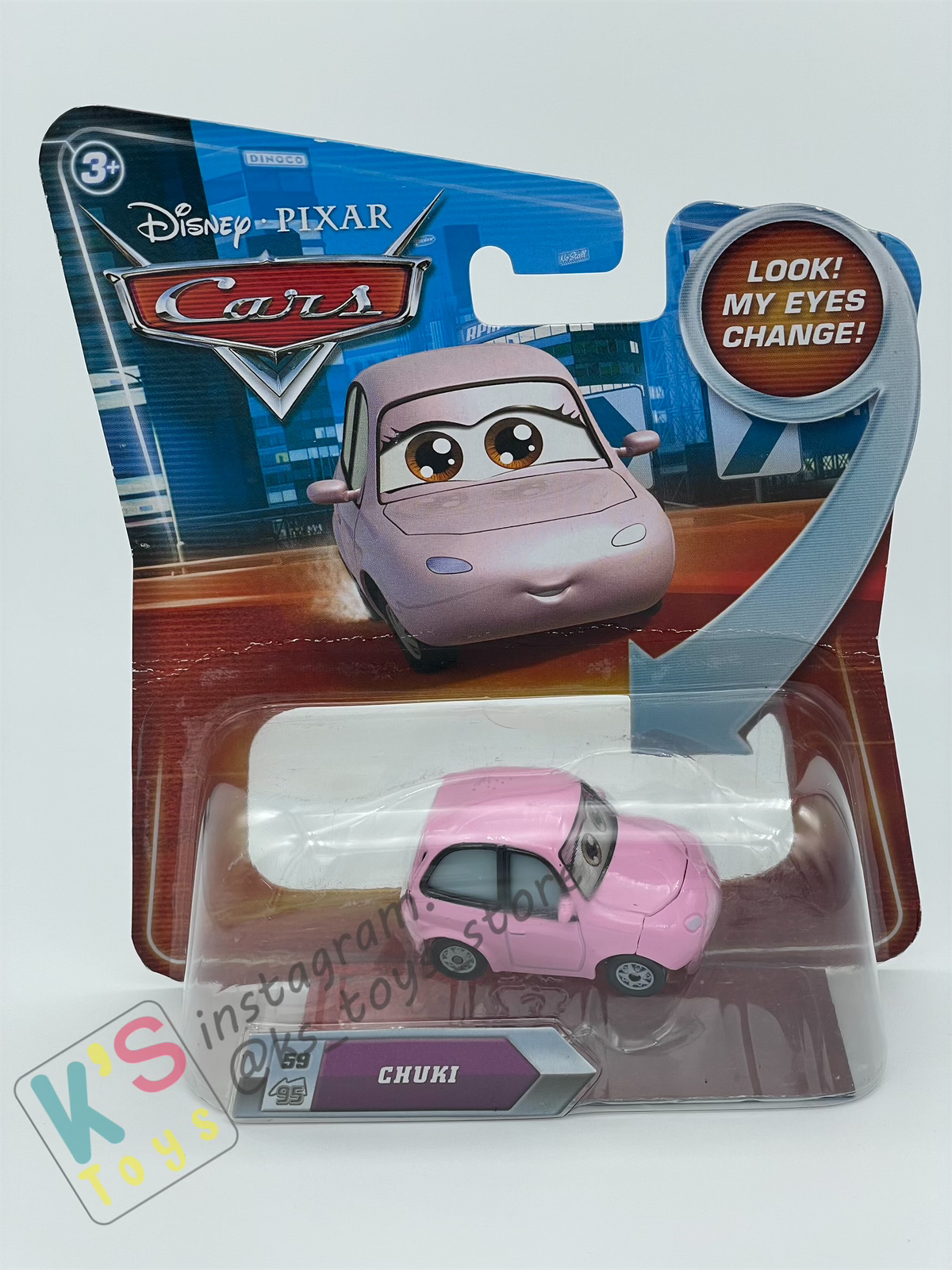 DISNEY PIXAR CARS BY MATTEL, CHUKI - LENTICULAR EYES - BNIP