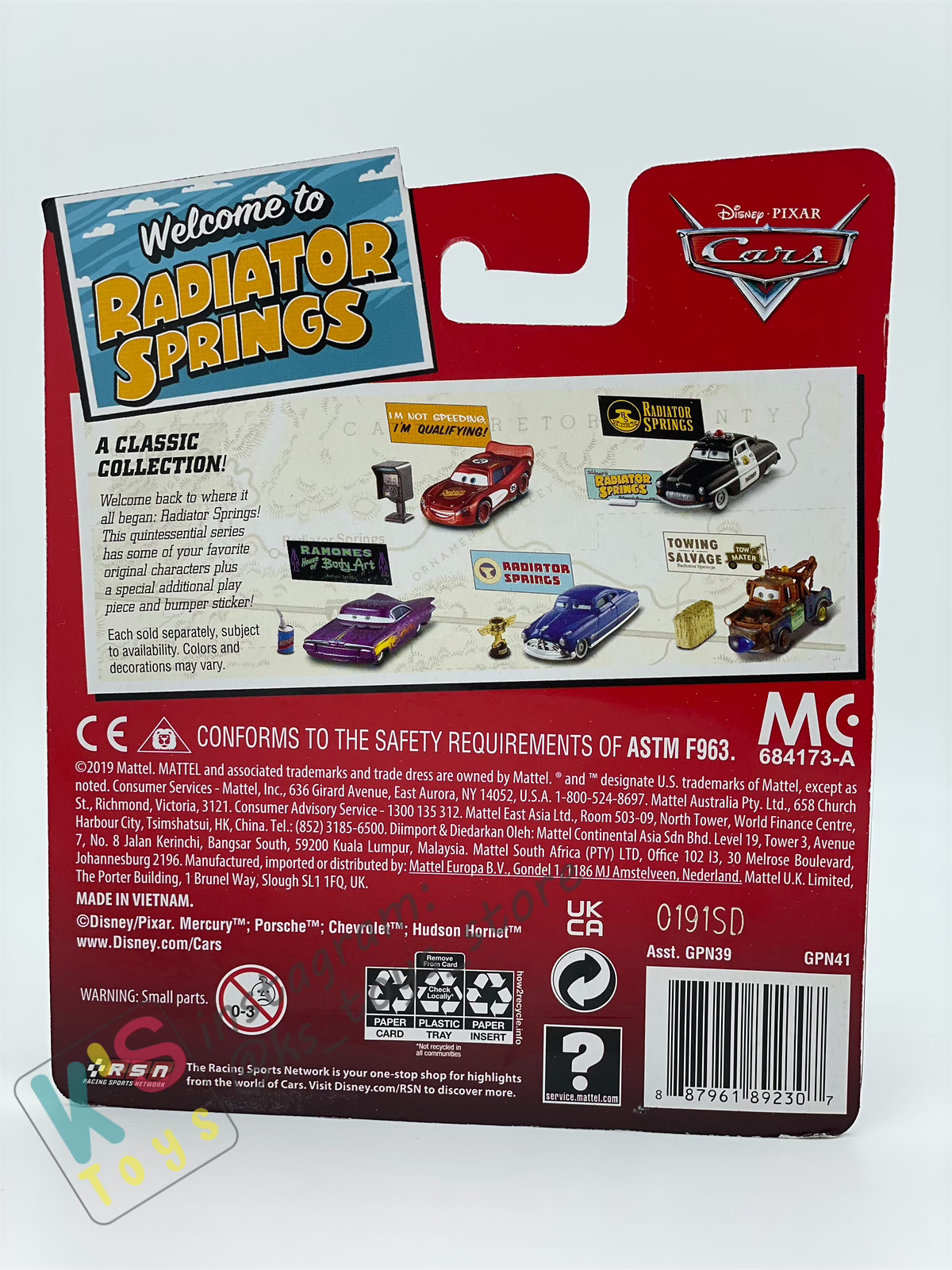 Disney Pixar Cars by MATTEL, SALLY WITH TATTOO - WELCOME TO RADIATOR SPRINGS- BNIP