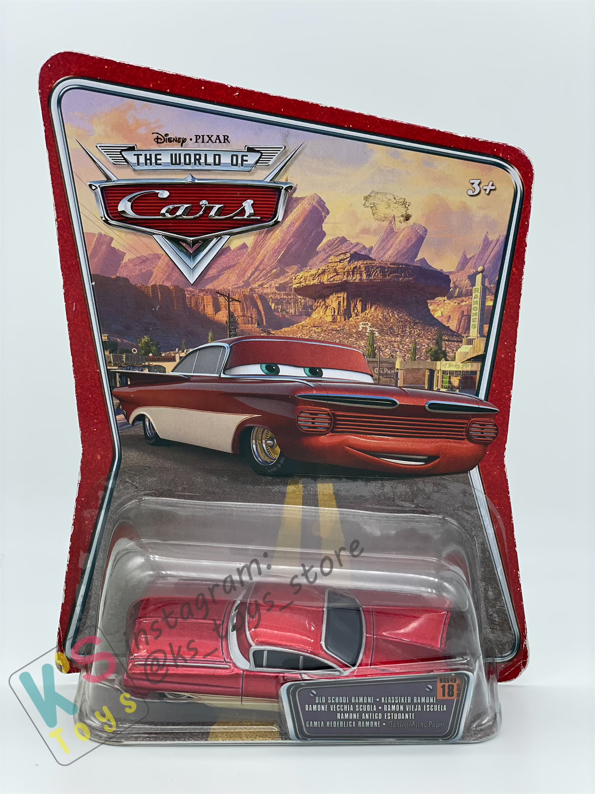 DISNEY PIXAR CARS BY MATTEL, OLD SCHOOL RAMONE - THE WORLD OF CARS - BNIP