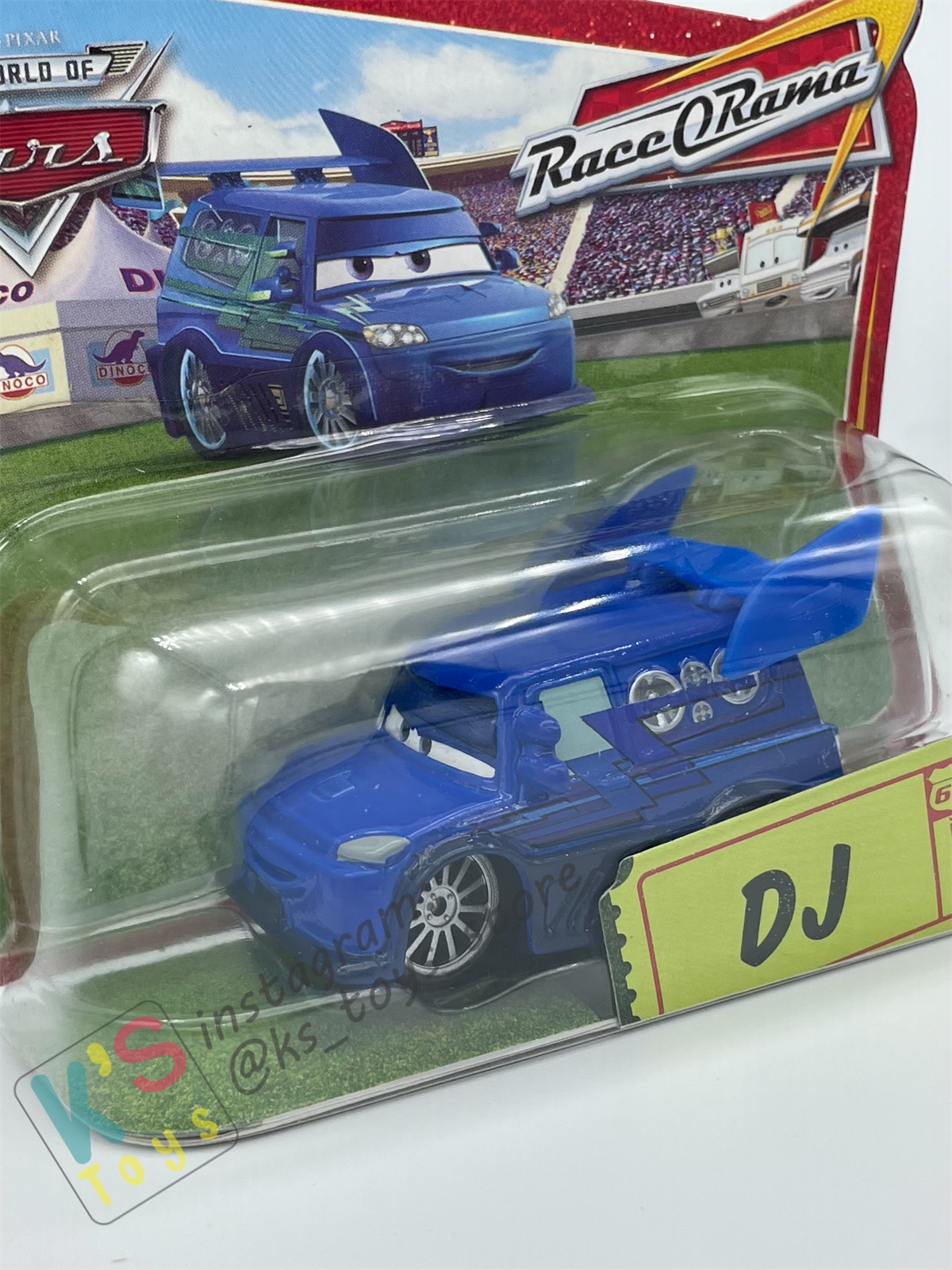 Disney Pixar Cars by MATTEL, DJ - RACE ORAME SHORT CARD - BNIP