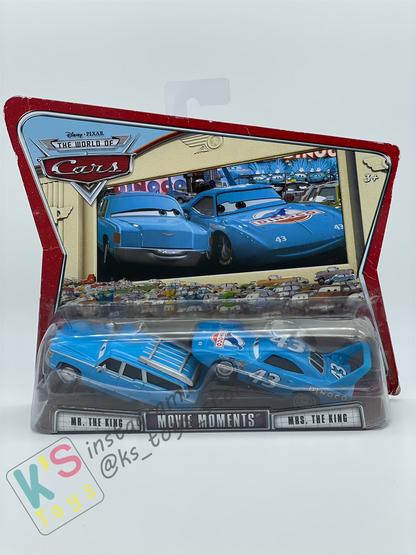 Disney Pixar Cars 1:55 by Mattel 2-Pack Movie Moments, MR THE KING & MRS. THE KING - BNIP