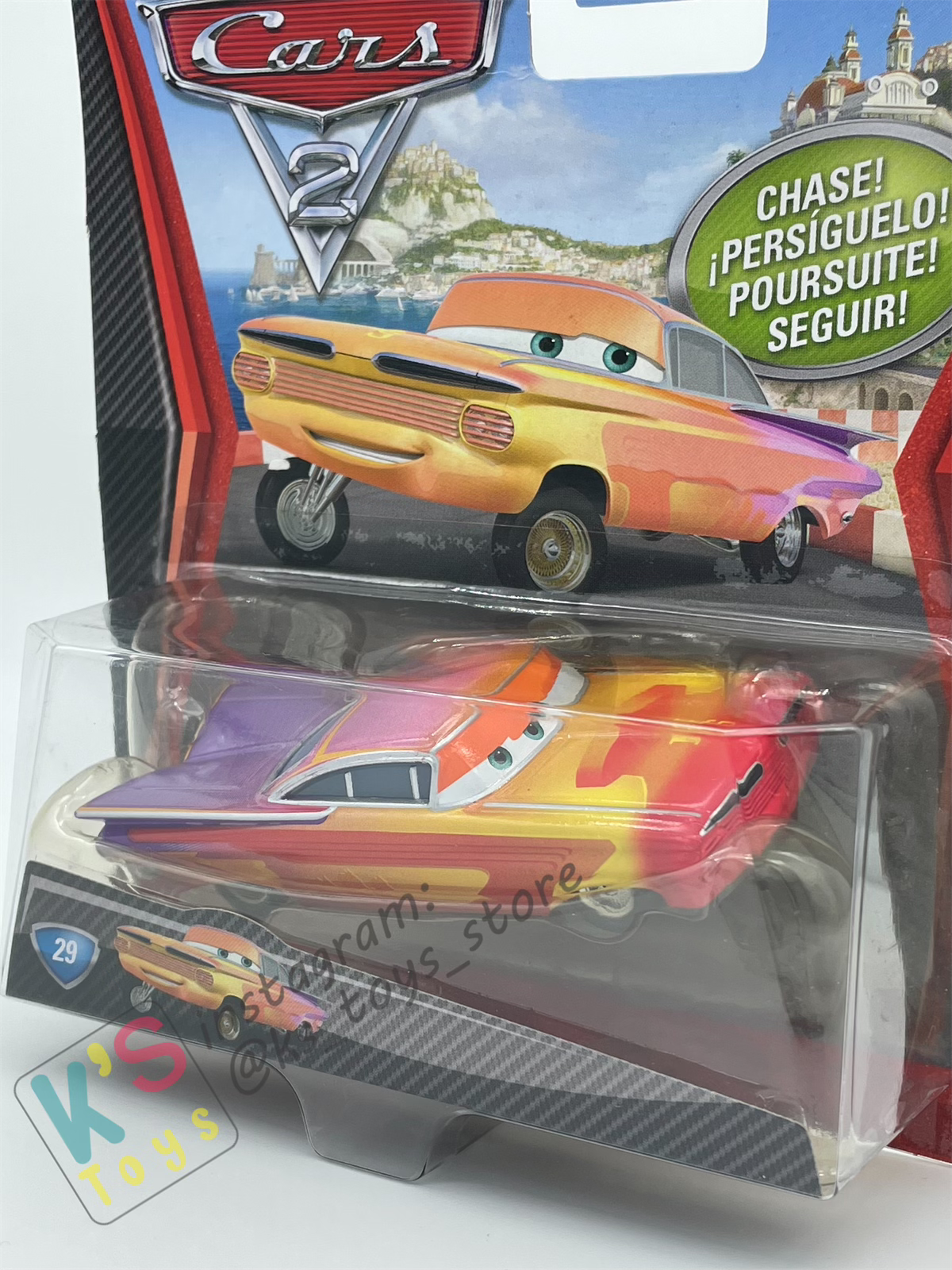 DISNEY PIXAR CARS 1:55 BY MATTEL, RADIATOR SPRINGS RAMONE - CARS 2 CHASE SERIES - BNIP