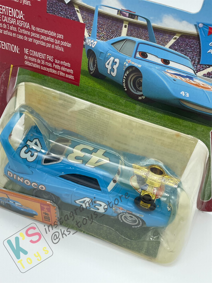 DISNEY PIXAR CARS 1:55 BY MATTEL, THE KING WITH PISTON CUP - PISTON CUP - BNIP