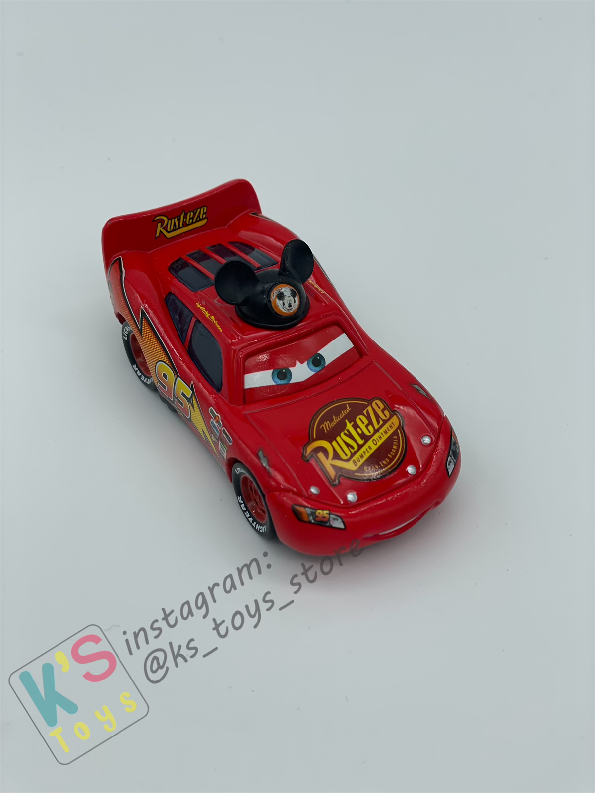 PRE-OWNED / LOOSE DISNEY PIXAR CARS - "LIGHTNING MCQUEEN AS MICKEY - DISNEY PARKS EXCLUSIVE - MINT CONDITION