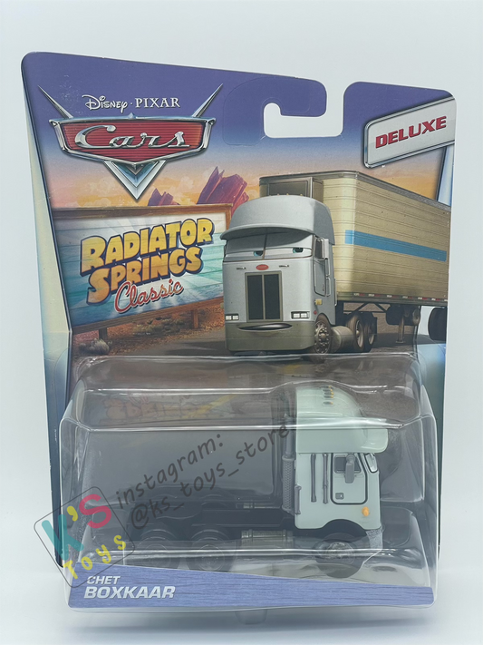 DELUXE DISNEY PIXAR CARS BY MATTEL "CHET BOXKAAR" RADIATOR SPRINGS CLASSIC - BNIP