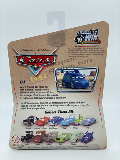 DISNEY PIXAR CARS BY MATTEL 1:55, DJ - FIRST RELEASED CARS - BNIP