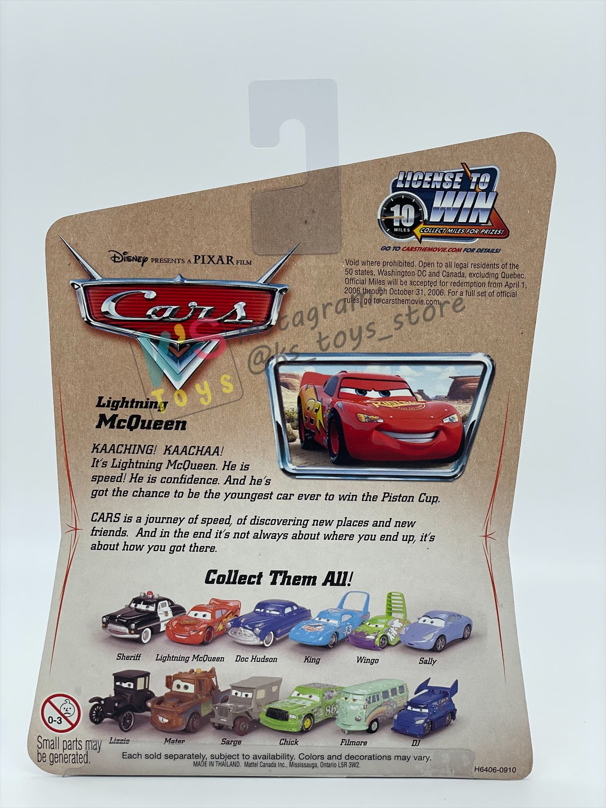 DISNEY PIXAR CARS 1:55 BY MATTEL, LIGHTNING MCQUEEN CARS 1 - FIRST RELEASED CARS SERIES - BNIP